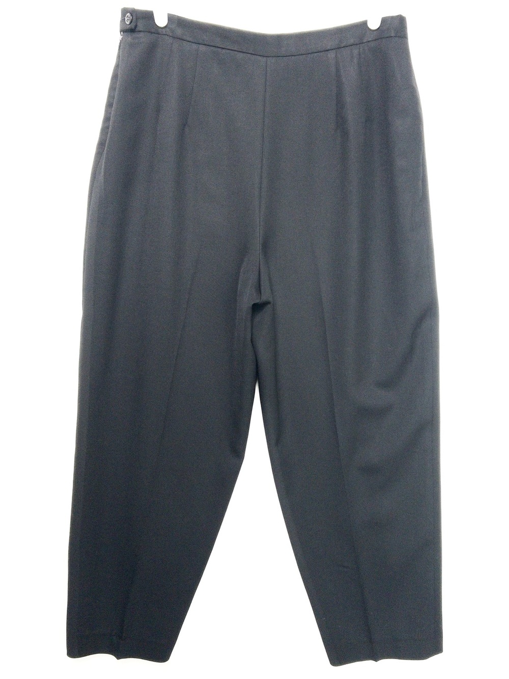 Vintage Field Manor‎ Side Zip Worsted Wool Dress Pants Womens 14 33 x 27 Black